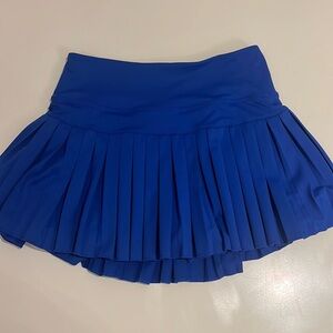 Gold Hinge cobalt blue pleated tennis skirt